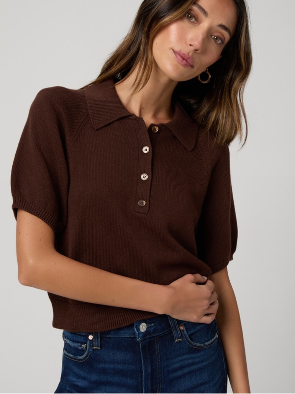 PAIGE Birch Top Sweater Tee in Tamarind Size XS